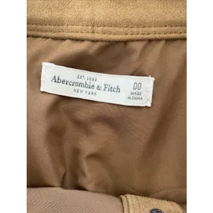Abercrombie & Fitch Brown Snap Front A-Line Skirt Size‎ 00 Suede Hippie Festival thumbnail 6