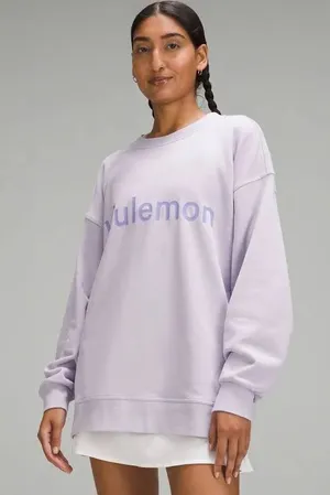Lululemon Perfectly Oversized Logo Crew Purple thumbnail 1