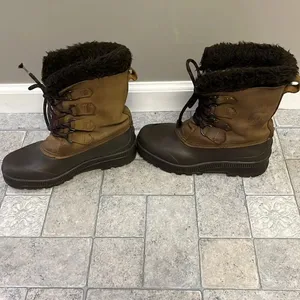 Sorel Badger Brown Women’s Insulated Winter Toe-Up Boots with Faux Fur- Size 7 thumbnail 4
