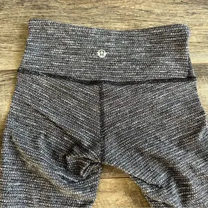 Lululemon Wunder Under Pant Coal Mini Check Pique Texture Knit Leggings Size 2 thumbnail 10