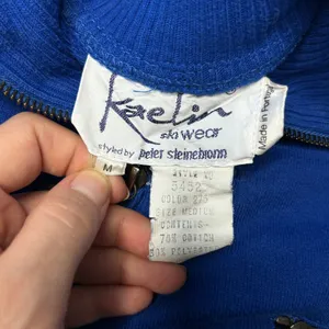 KAELIN SKIWEAR Vintage 80s Sweatshirt Womens Medium Skiing Winter Après Ski Chic thumbnail 6