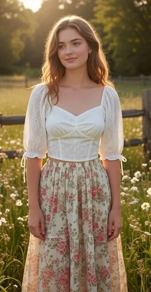 Abercrombie & Fitch Blouse Womens Medium White Eyelet Puff Sleeve Baby Doll‎ thumbnail 1