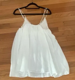 NEW ZARA crochet mini flowy beachy sundress thumbnail 3