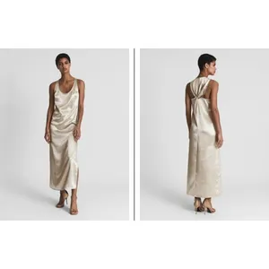 REISS Lottie Metallic Maxi Dress Size 6 New with‎ Tags thumbnail 2