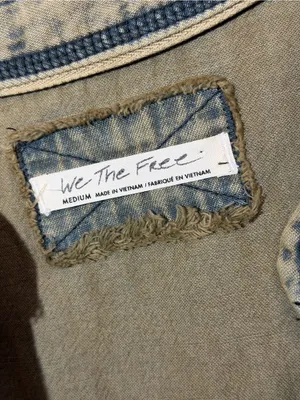 FP “We The Free” Jude Denim Oversized Washed Olive Green V-Neck Oversized Tunic thumbnail 5