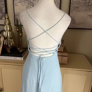 FAME and partners Dusty Blue Open‎ Back Maxi Dress Size 2 Prom Bridesmaid thumbnail 3