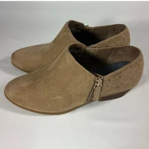 Dr. Scholl's Brief Women's‎ Ankle Booties 8M Taupe Suede Side Zip Memory Foam thumbnail 4