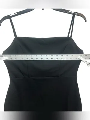 Windsor Black Bow Back Bodycon Mini Dress Women’s L Spaghetti Strap NWT thumbnail 6