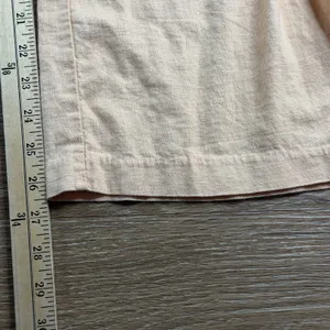 Abercrombie & Fitch Womens S Short Linen Blend Wide Leg Pants Peach High Rise thumbnail 13