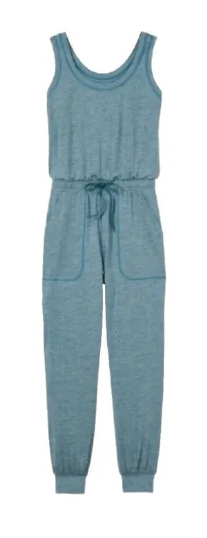 Duluth Trading Co. Women's Armachillo Cooling Jogger Jumpsuit Small Teal Stretch thumbnail 1
