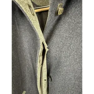 Vintage Marcona Women’s Wool & Alpaca Overcoat Gray with Green Cuffs Size 12 thumbnail 8
