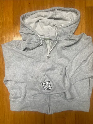 Light Gray Women's Full-Zip Cropped Hoodie Offline by Aerie thumbnail 1
