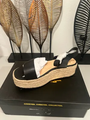 Black Wedge Sandals by Lulus thumbnail 4