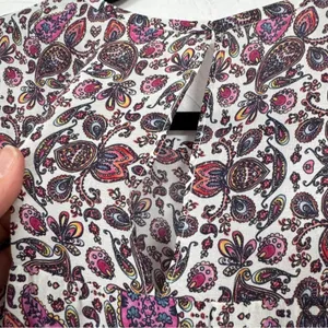 Shoshanna Purple Paisley Silk Dropped Waist Mini Dress Womens 0 Boho Coquette thumbnail 10