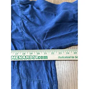 Old Navy Women Medium Dress‎ Blue Chambray Long Sleeve Loose Western Country thumbnail 4