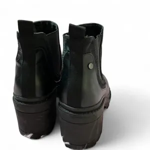Black Lug Sole Chelsea Boots Chunky‎ Heel Platform Ankle Booties Women's Shoes thumbnail 4
