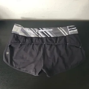 Lululemon Speed Shorts Black 10 Medium thumbnail 3