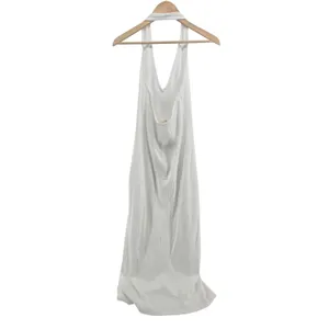 Nili Lotan Dress Womens L Stevie Dress White Halter V-Neck Maxi NEW thumbnail 2