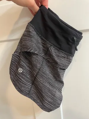 Lululemon Speed Shorts in Heathered Black / Grey thumbnail 6