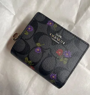 Coach Snap Wallet In Signature Canvas With Country Floral Print thumbnail 1