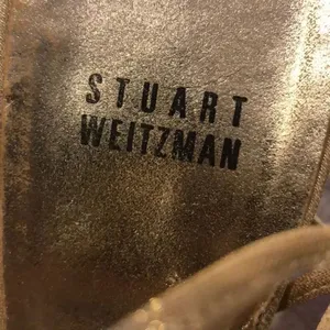 Stuart Weitzman Gold Strap Slingback Formal Heels Size 9 thumbnail 3