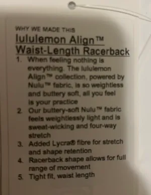 Lululemon Align Waist-Length Racerback thumbnail 5