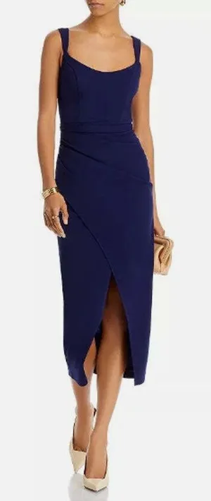 AQUA Wrap Hem Midi Dress‎ Size 4 thumbnail 1