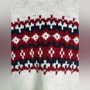 American Eagle Outfitters Women’s Large Fair Isle Chunky Knit Wool Blend Sweater thumbnail 3