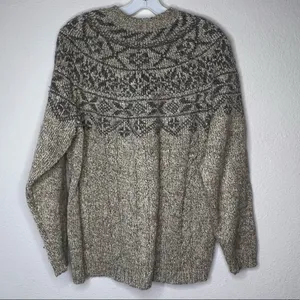 Vintage Northwest Blue‎ Wool Blend Sweater Tan Size L thumbnail 6
