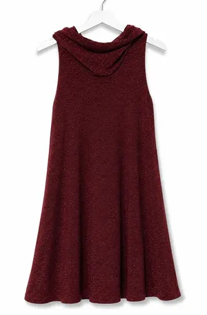 Charming Charlie Sleeveless Cowl Neck Metallic Sparkle Mini Party Lined Dress thumbnail 1