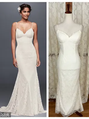 Beautiful Galina Lace Slip Wedding Gown thumbnail 2