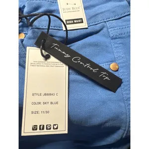 Judy Blue Sky Blue High Waist‎ Tummy Control Wide Leg Jeans JB88843 C Size 11/30 thumbnail 4