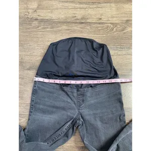 EUC Womens Madewell Maternity Skinny‎ Jean over belly grey distressed size 27 thumbnail 7