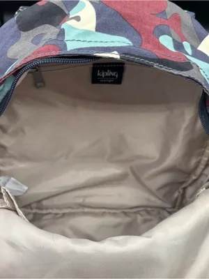 Kipling Paola Mini Backpack Camo‎ Tonal Design Compact Lightweight Blue Gray thumbnail 6