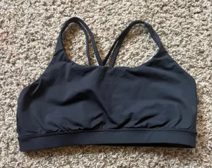 Lululemon Energy Bra in Black Medium Support, B–D Cups Size Women’s 12 - Large thumbnail 1