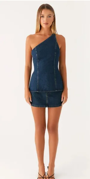 Peppermayo maysa denim top thumbnail 3