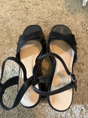 Soda Platform Wedge Sandals Black thumbnail 2