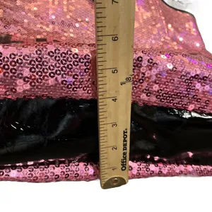 Kitson Los Angeles Pink Sequin Black Trim Tote Bag thumbnail 9