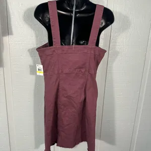 Tinsel Town Women’s Red Denim Overall Dress Size Medium EUC thumbnail 3