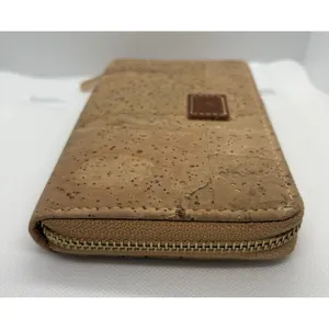 Portugal Cork Wallet Zip-Around Eco-Friendly Sustainable Vegan‎ Natural Boho thumbnail 6