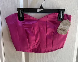 Altar'd State Fuchsia Strapless Bustier Top thumbnail 1