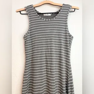 Marine Layer Lexi Rib Daytime Midi Dress Olive Stripe Size S thumbnail 8