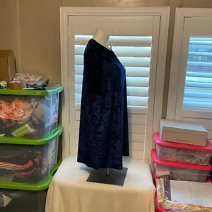 Xhilaration Velvet Dress in Rich Blue thumbnail 3