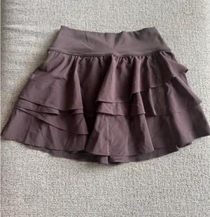 Aerie Brown Ruffled Skort thumbnail 2