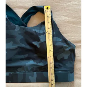Fabletics Blue Camo Crossback Sports Bra High Neck 2X thumbnail 4