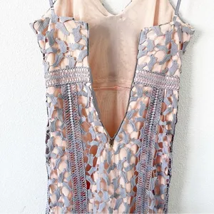 Anthropologie Elliatt Tingle Floral Lilac Overlay Wedding Guest Lace Midi Dress thumbnail 8
