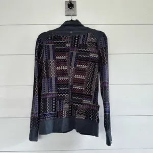 Prana Geometric Patterned Zip Up Sweatshirt Size Medium thumbnail 4