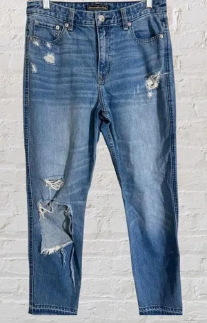 Abercrombie & Fitch Signature Collection Distressed Skinny Jeans Size 28R thumbnail 1
