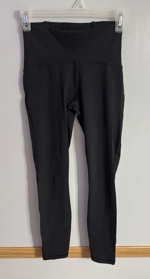 Lululemon Athletica Black Performance Leggings Size 4 thumbnail 1