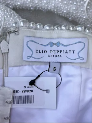 Clio Peppiatt Olympia Strapless Embellished Tulle Gown Ivory S Wedding Bridal thumbnail 11